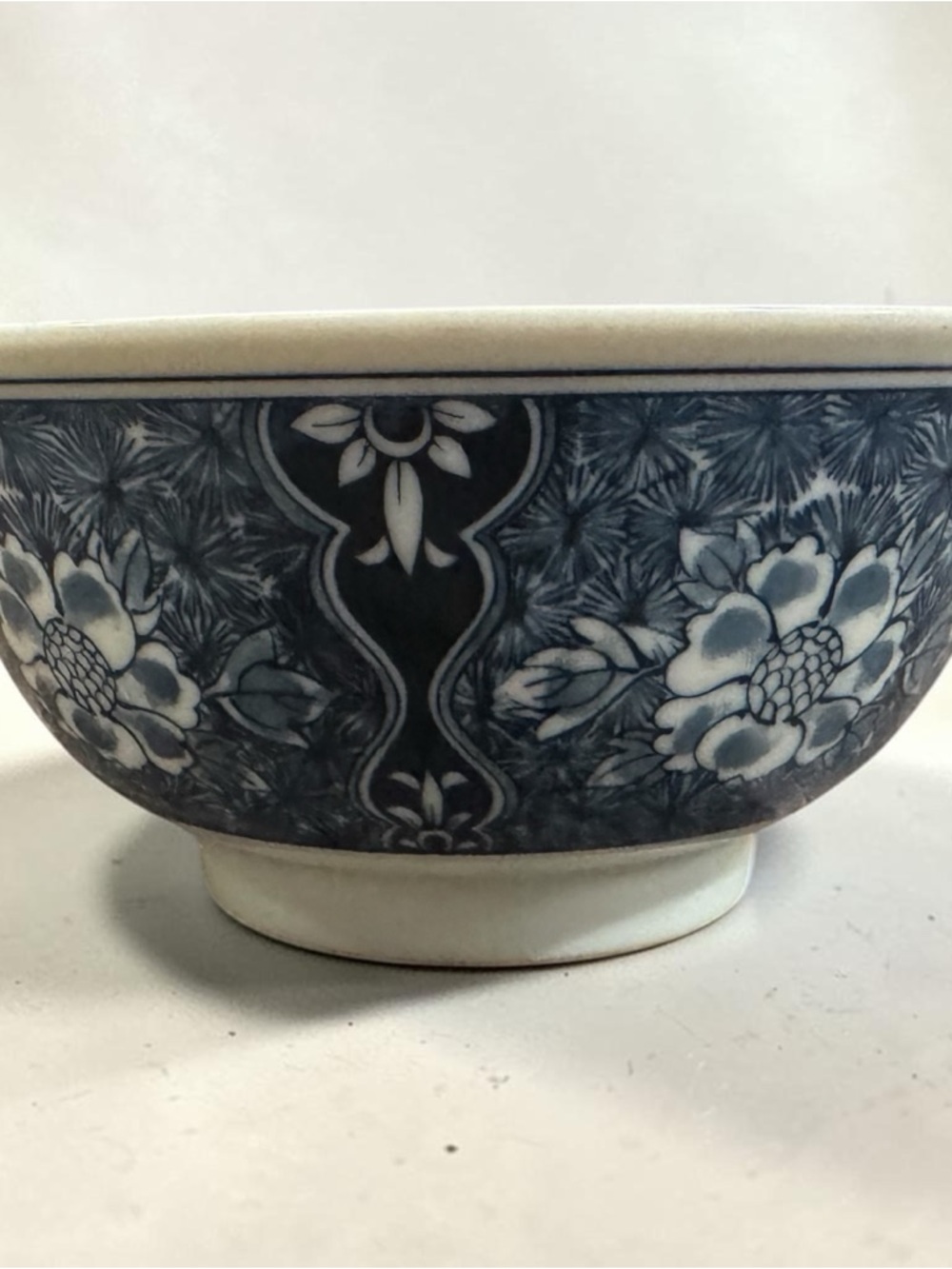 Antique Japanese Imari Blue & White Sometsuke Porcelain Deep Plate Bowl 6” - Picture 2 of 3